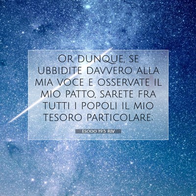 Esodo 19:5 RIV Immagine del Versetto della Bibbia