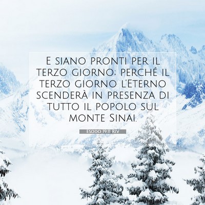 Esodo 19:11 RIV Immagine del Versetto della Bibbia