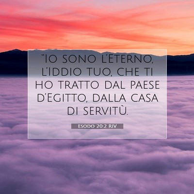 Esodo 20:2 RIV Immagine del Versetto della Bibbia