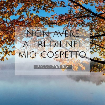 Esodo 20:3 RIV Immagine del Versetto della Bibbia