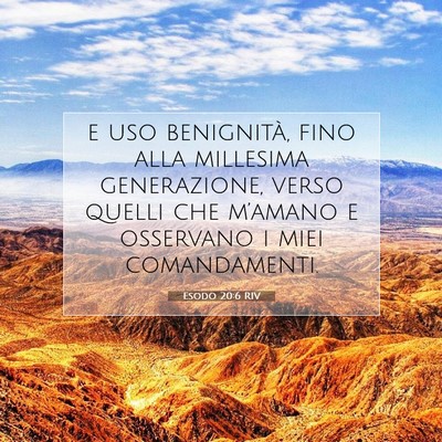 Esodo 20:6 RIV Immagine del Versetto della Bibbia