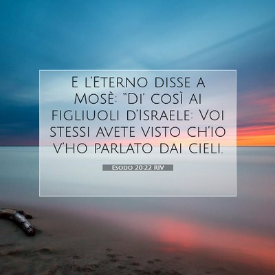 Esodo 20:22 Versetto della Bibbia Spiegato