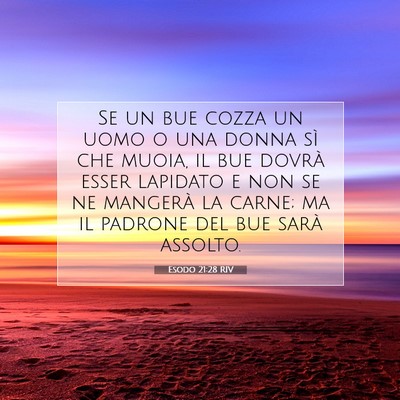 Esodo 21:28 Versetto della Bibbia Spiegato