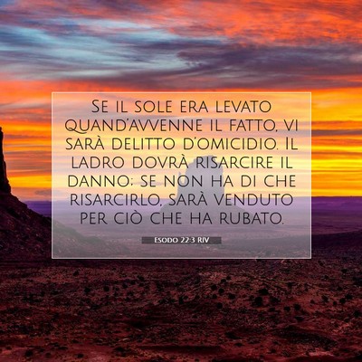 Esodo 22:3 Versetto della Bibbia Spiegato
