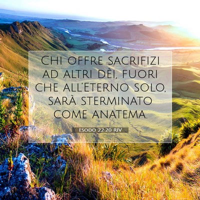 Esodo 22:20 Versetto della Bibbia Spiegato