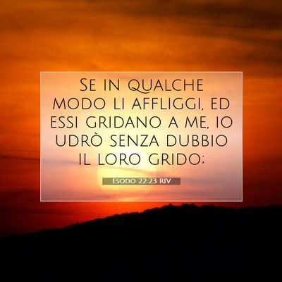 Esodo 22:23 Versetto della Bibbia Spiegato