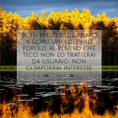 Esodo 22:25 RIV Immagine del Versetto della Bibbia
