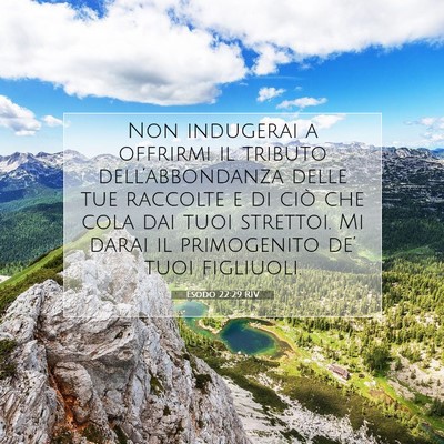 Esodo 22:29 RIV Immagine del Versetto della Bibbia