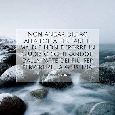 Esodo 23:2 RIV Immagine del Versetto della Bibbia