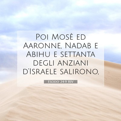 Esodo 24:9 RIV Immagine del Versetto della Bibbia