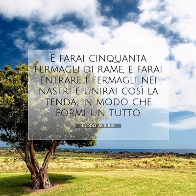Esodo 26:11 Versetto della Bibbia Spiegato