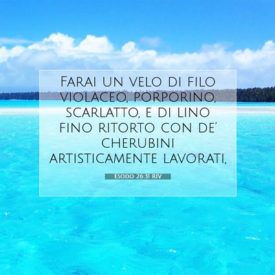 Esodo 26:31 RIV Immagine del Versetto della Bibbia