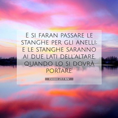 Esodo 27:7 RIV Immagine del Versetto della Bibbia