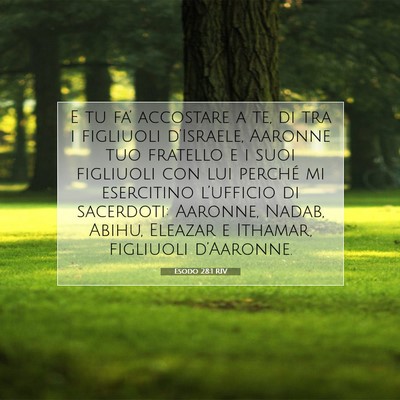 Esodo 28:1 RIV Immagine del Versetto della Bibbia