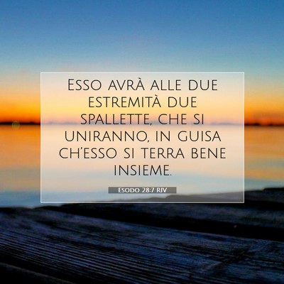 Esodo 28:7 Versetto della Bibbia Spiegato