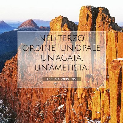 Esodo 28:19 Versetto della Bibbia Spiegato