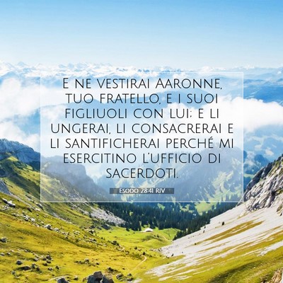 Esodo 28:41 RIV Immagine del Versetto della Bibbia