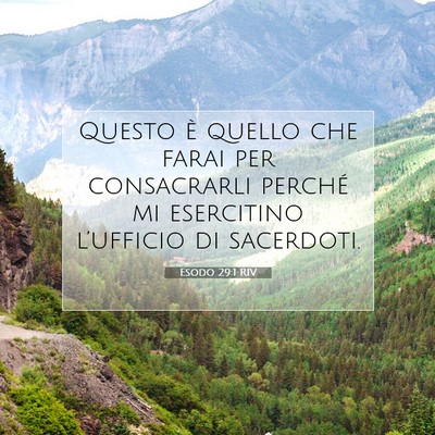Esodo 29:1 RIV Immagine del Versetto della Bibbia