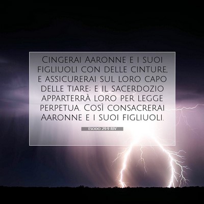 Esodo 29:9 RIV Immagine del Versetto della Bibbia