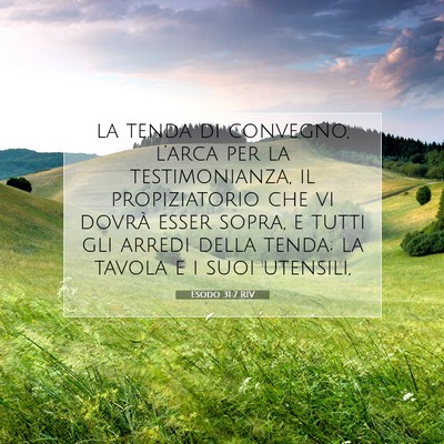 Esodo 31:7 Versetto della Bibbia Spiegato