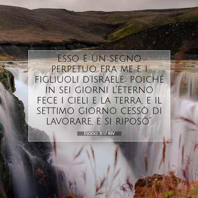 Esodo 31:17 RIV Immagine del Versetto della Bibbia