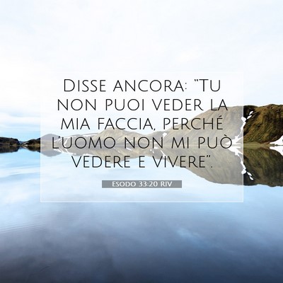 Esodo 33:20 Versetto della Bibbia Spiegato