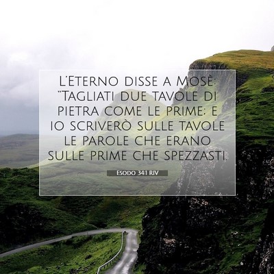 Esodo 34:1 RIV Immagine del Versetto della Bibbia