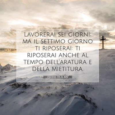 Esodo 34:21 Versetto della Bibbia Spiegato