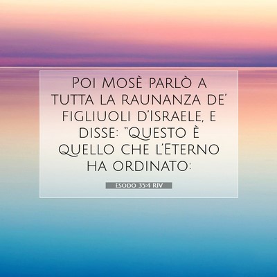 Esodo 35:4 Versetto della Bibbia Spiegato