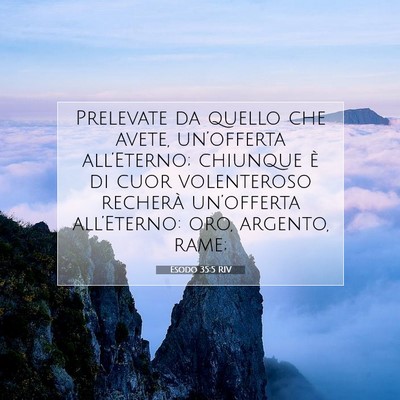 Esodo 35:5 Versetto della Bibbia Spiegato