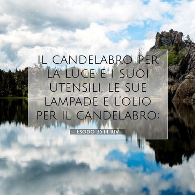 Esodo 35:14 Versetto della Bibbia Spiegato