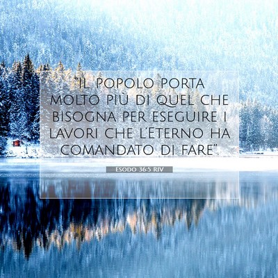Esodo 36:5 Versetto della Bibbia Spiegato
