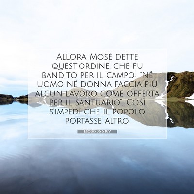 Esodo 36:6 Versetto della Bibbia Spiegato
