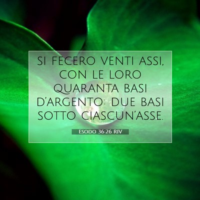 Esodo 36:26 Versetto della Bibbia Spiegato