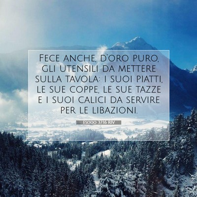 Esodo 37:16 Versetto della Bibbia Spiegato