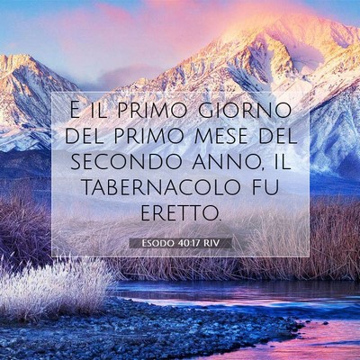 Esodo 40:17 RIV Immagine del Versetto della Bibbia