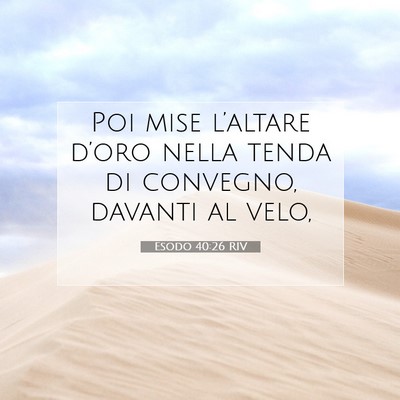 Esodo 40:26 RIV Immagine del Versetto della Bibbia