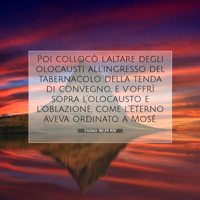 Esodo 40:29 RIV Immagine del Versetto della Bibbia