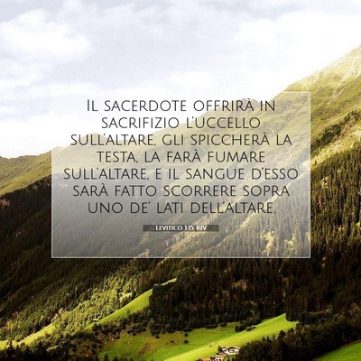 Levitico 1:15 Versetto della Bibbia Spiegato