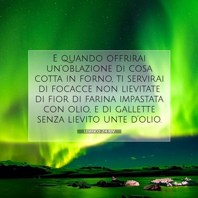 Levitico 2:4 RIV Immagine del Versetto della Bibbia