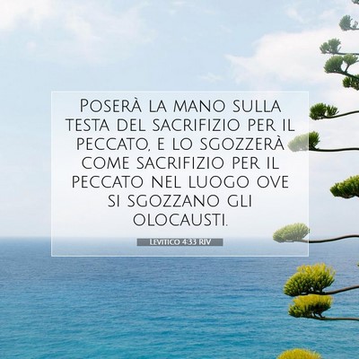 Levitico 4:33 Versetto della Bibbia Spiegato