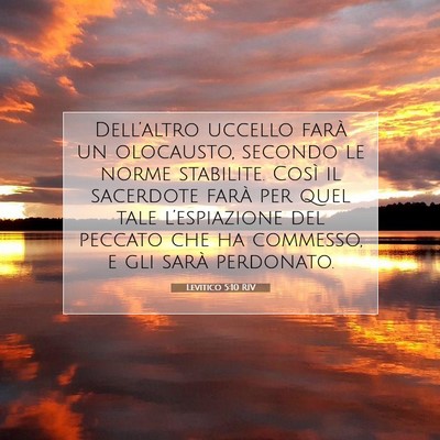 Levitico 5:10 Versetto della Bibbia Spiegato
