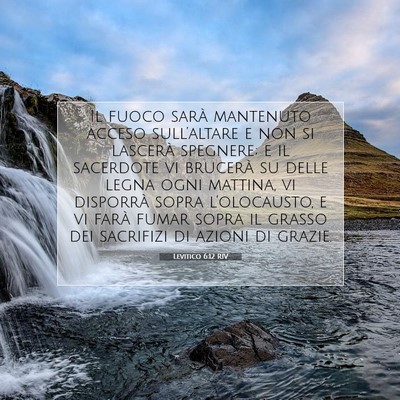 Levitico 6:12 RIV Immagine del Versetto della Bibbia
