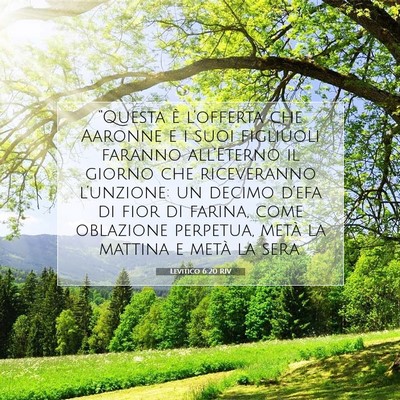 Levitico 6:20 RIV Immagine del Versetto della Bibbia