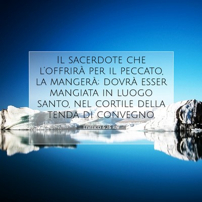 Levitico 6:26 Versetto della Bibbia Spiegato