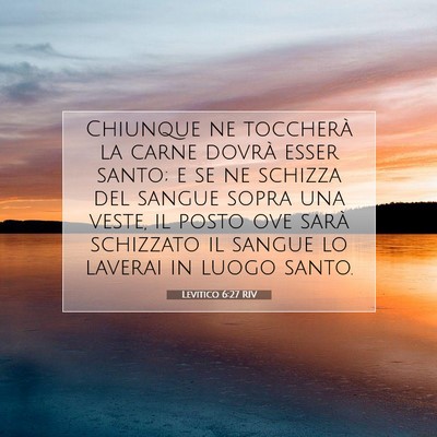 Levitico 6:27 Versetto della Bibbia Spiegato