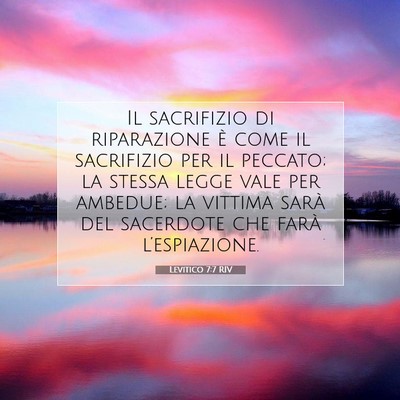 Levitico 7:7 Versetto della Bibbia Spiegato
