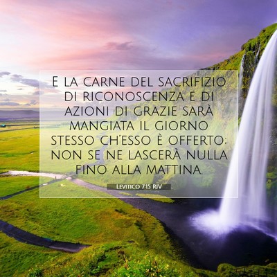 Levitico 7:15 RIV Immagine del Versetto della Bibbia