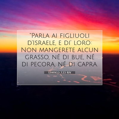 Levitico 7:23 Versetto della Bibbia Spiegato