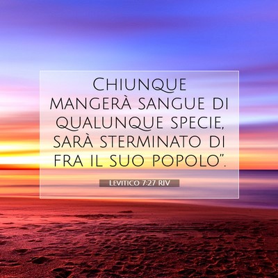 Levitico 7:27 Versetto della Bibbia Spiegato